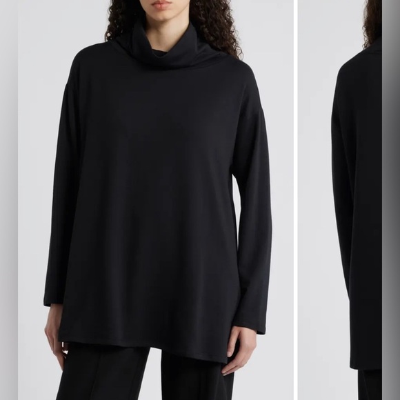 Eileen Fisher Cowl Neck Box Top - Picture 1 of 8